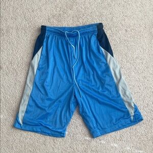 Men's Blue and Gray Athletic Shorts